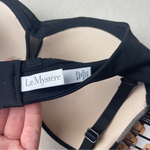 NWT New Le Mystere Black and Nude Infinite Possibilities Plunge Bra Size 32C - Picture 5 of 5